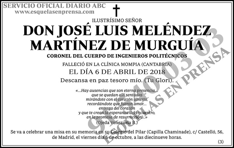 José Luis Meléndez Martínez de Murguía